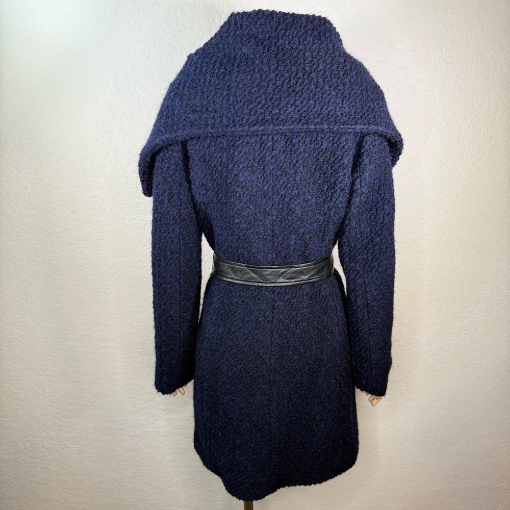 Cole Haan Signature Wool Blend Bouclé Belted Coat Jacket EUC Like New Size 8 - Picture 6 of 16